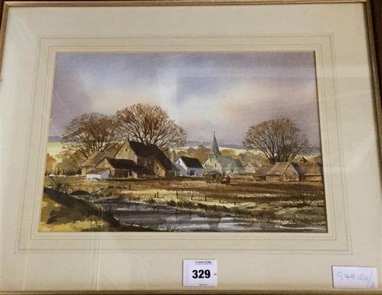 Landscape watercolour by Isabel Castle(-)